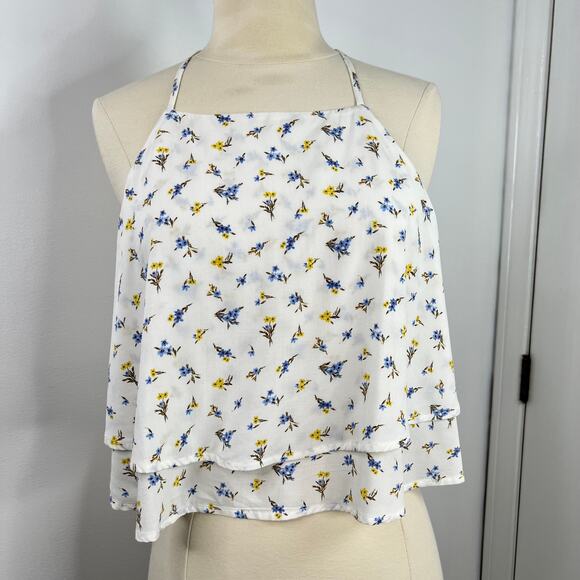 Forever 21 NWT Layer Floral Cami Top Cottagecore Razor Back Fairycore Size M - Picture 7 of 16